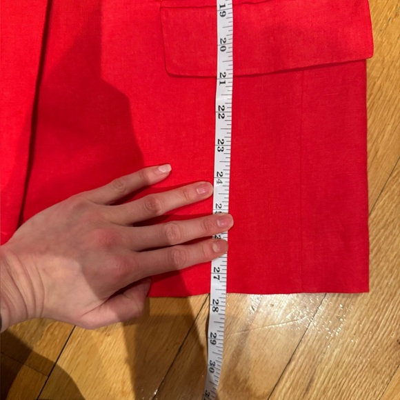 Zara Red Linen Suit - Picture 7 of 9